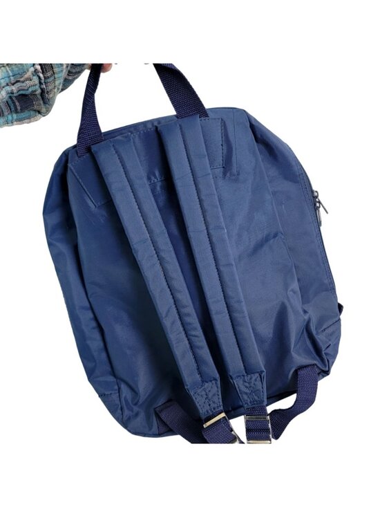Vintage 80s Disney Backpack Vinyl Pinocchio Bag Blue White Medium Women Child